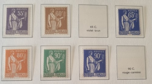 10 Briefmarken FRANKREICH TYP FRIEDEN 1932 1933 NEU OHNE SCHARNIER - Bild 2 von 3