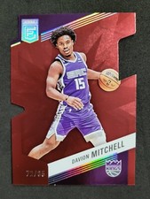 2022-23 Panini Donruss Elite, Davion Mitchell, Kings, Cut, /87, Red, # 113