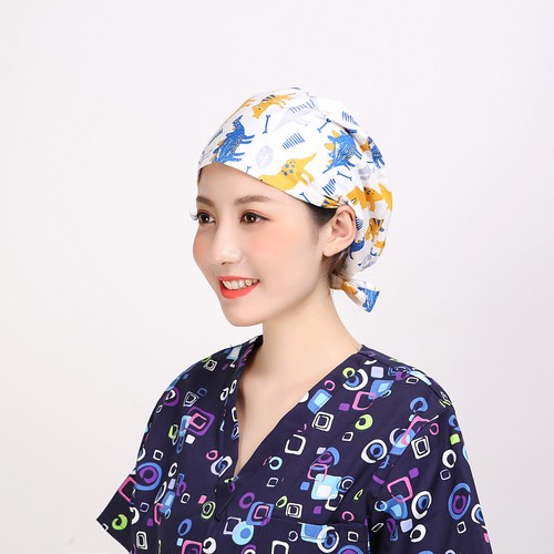 Men Women Florals Animal Printing Scrub Cap Hat Hair Cover Worked Accessories 1p - Picture 38 of 256