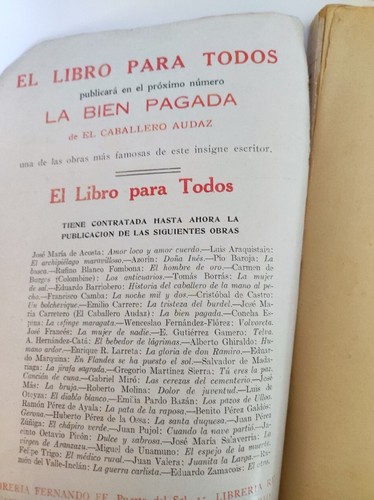 DOÑA INES. AZORÍN 1929.EL LIBRO PARA TODOS. C. IBERO-AMERICANA DE PUBLICACIONES - Imagen 3 de 5