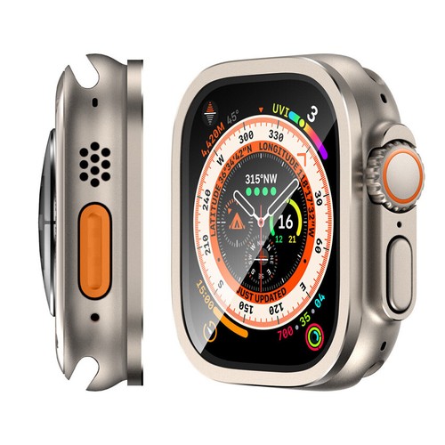 Screen Protector For Apple Watch Ultra 49mm Case Metal Tempered Glass Film Cover - Photo 10 sur 19