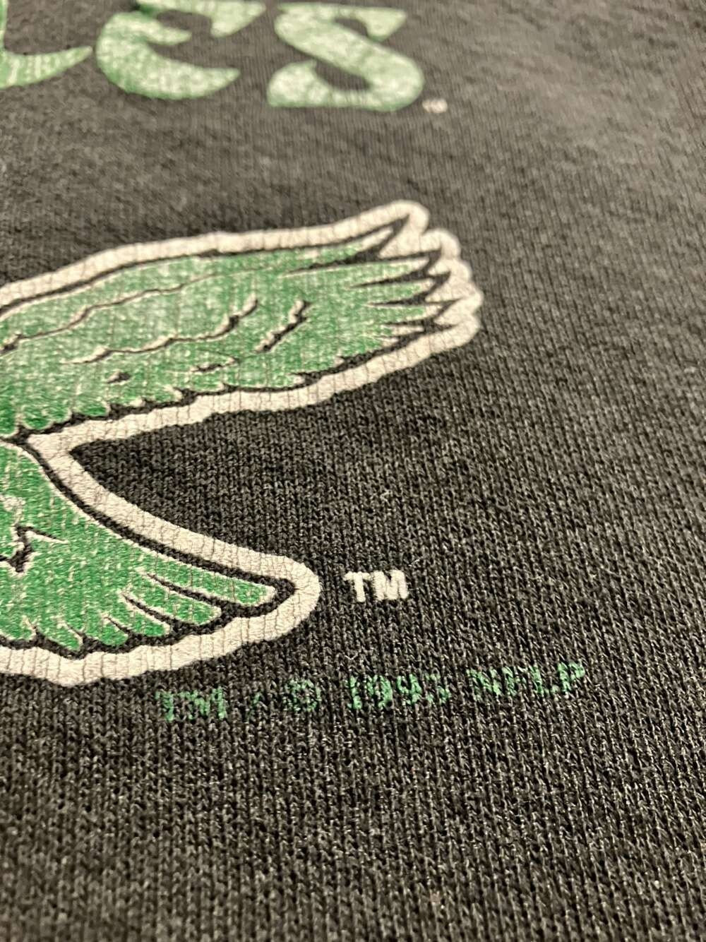 Vintage 80s 90s Philadelphia Eagles Sweatpants Pants Black Green Mens Large READ - Picture 3 of 11