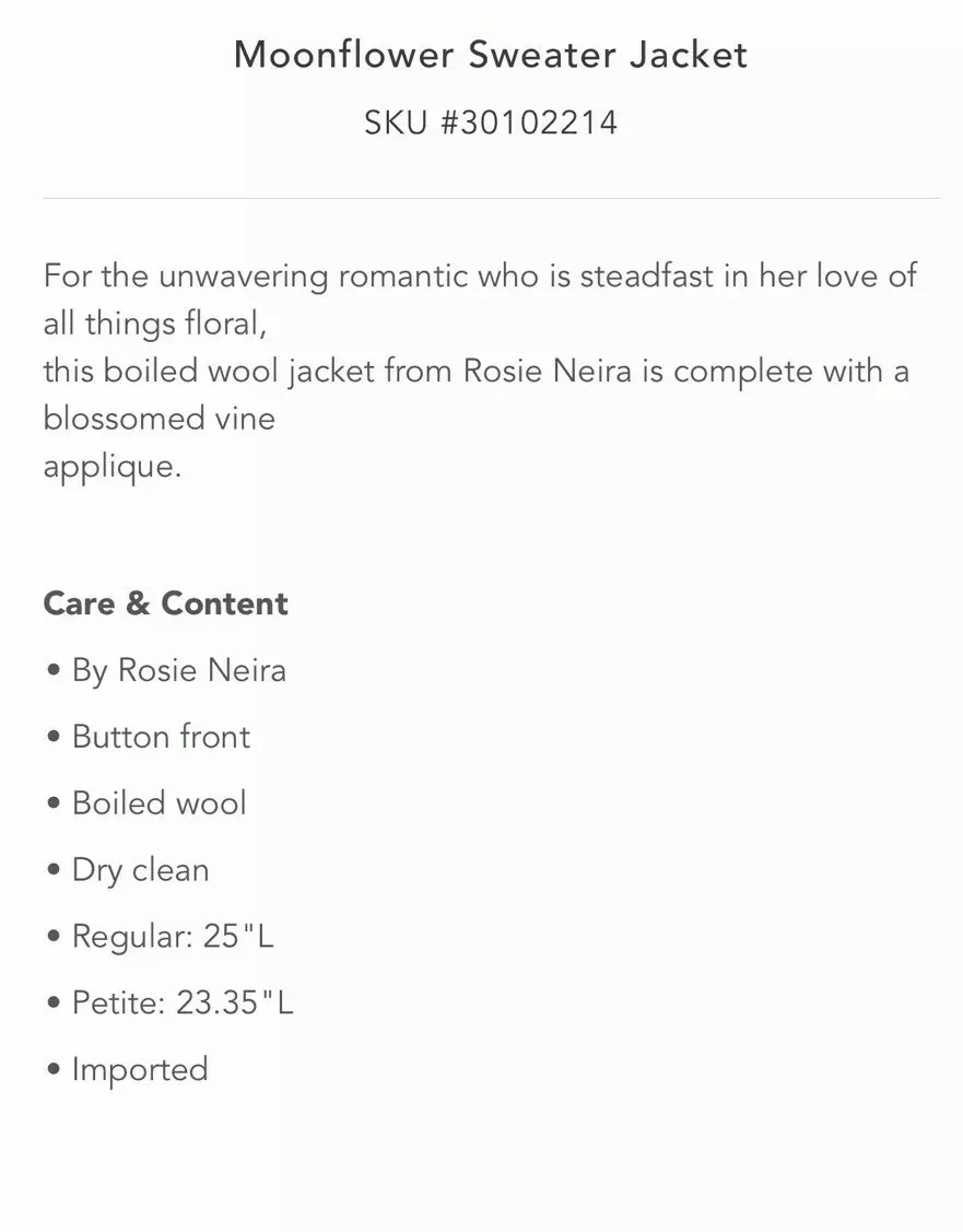 Rosie neira top boiled wool