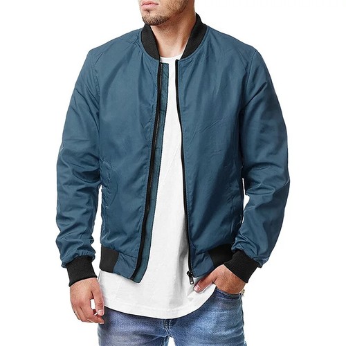 Men Spring Fall Casual Thin Jacket Lightweight Sportswear Full-Zip Coat * + - Picture 15 of 29