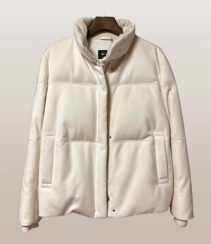 Loro Piana weiße Daunenjacke Kaschmir 100% Made in ITALY Damen Gr. M unbenutzt - Bild 2 von 10