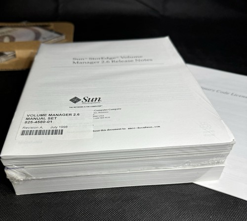 Sun 798-1261, StorEdge Volume Manager 2.6 CD /Documentation, VMS9S-260-R999 NEW - Picture 7 of 10