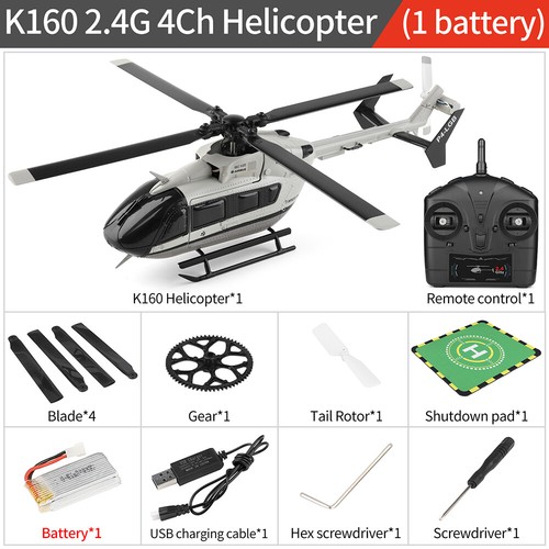 Nuevo WLToys K160 RC Helicóptero Motor Sin Escobillas Avión 2.4GHz 4CH 6-axis Giroscopio - Imagen 24 de 27