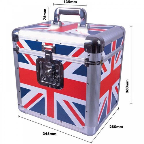 Union Jack Album LP Vinyl Schallplatte Aufbewahrungsbox Aluminium Flight Carry Case Britsih - Bild 5 von 8