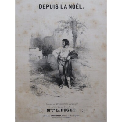 PUGET Loïsa Since la Noël Klaviergesang ca1835