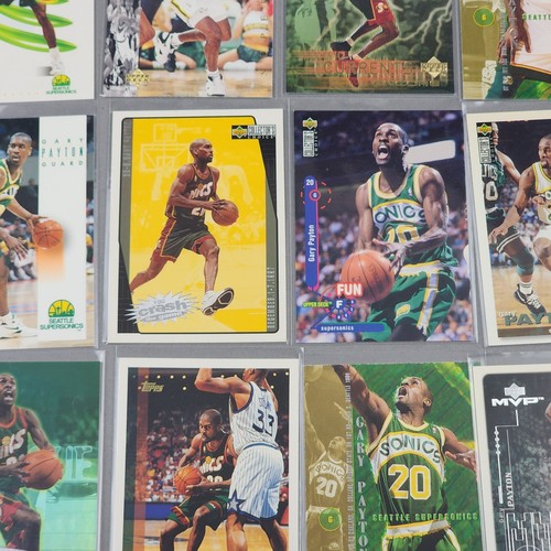 Gary Payton Lot 20 Cards Upper Deck Fleer Metal Gold Reserve Basketball NBA NM - Picture 6 of 13
