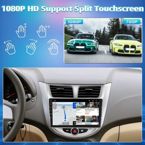 Apple CarPlay For Hyundai Accent 2011-2019 Car Stereo Radio Android 13 GPS NAVI - Picture 14 of 20