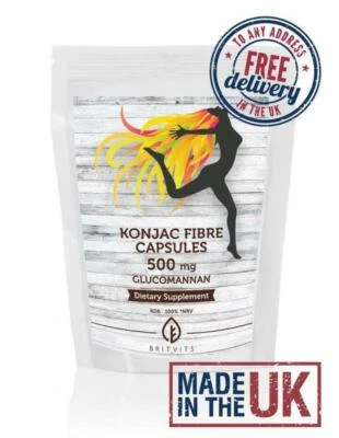 HEALTHY MOOD Konjac Fibre 500mg Glucomannan Capsules BritVits GB