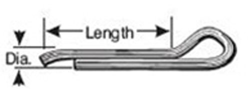 1/8" X 3/4" Hammer-Lock Cotter Pins Unplated - Bild 1 von 3