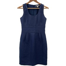 Banana Republic Navy Shimmer Sleeveless Sheath Dress Size 6