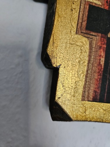 Orthodoxes Kreuz Goldauflage Ikone Wandkreuz Ostkirche byzantinisch russisch alt - Bild 10 von 14