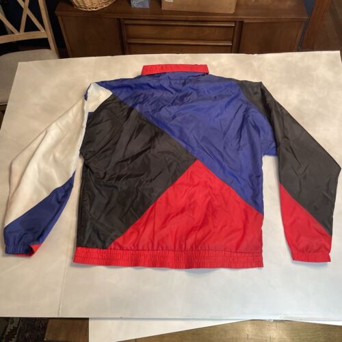 VINTAGE USA OLYMPIC ZIP UP WINDBREAKER JACKET RED BLACK BLUE MENS SIZE MEDIUM - Picture 11 of 15