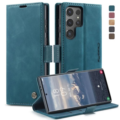 For Samsung Galaxy S25 Ultra Leather Case with Holder Phone Protective Cover - Picture 18 of 19