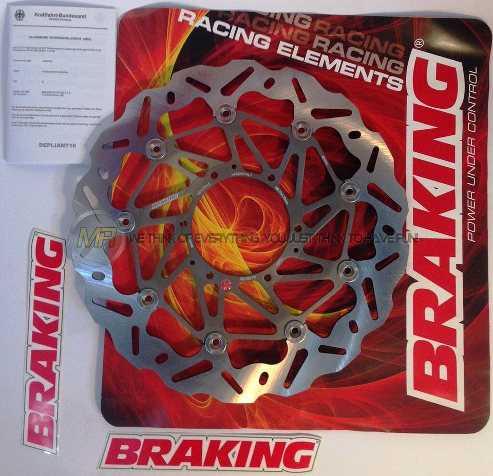 POUR HONDA CB N 400 DE 1982 À 1988 DISQUE DE FREIN AVANT WAVE BRAKING SK2 Ø296 - Photo 1/1