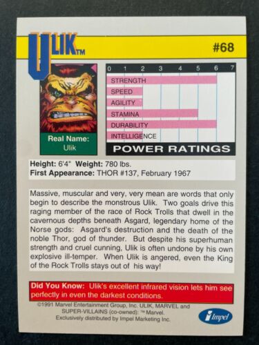 FINISH YOUR SET 1991 Impel Marvel Universe Series 2 II Pick the Card - Picture 136 of 322