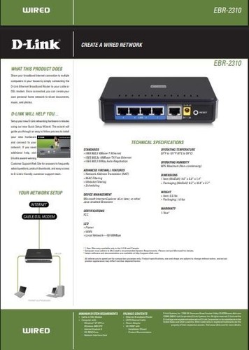 D-Link  DES-1024D 24-Ports Rack-Mountable Switch & D-Link ERB-2310 Router - Picture 22 of 22