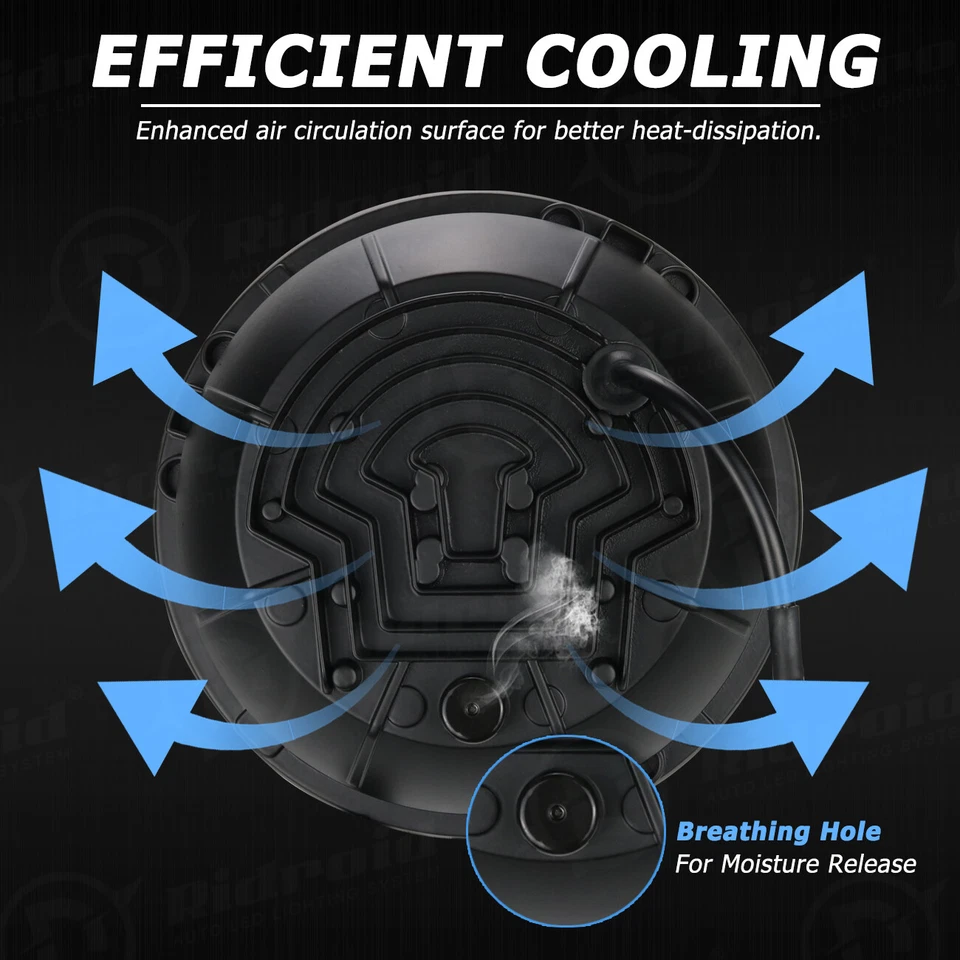 7-дюймовые светодиодные фары указатель поворота дальний ближний свет дневные ходовые огни для Ford Mustang 1965-1978 - Изображение 4 из 4