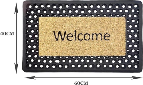 Natural Coir Door Mat Entrance Front Door Rubber Mats Indoor Outdoor Heavy Duty - Picture 81 of 144