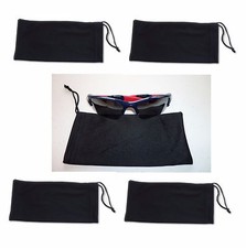 QTY of 5 Black Sunglasses Sunglass Glasses Pouch Case very soft  U.S. SELLER 