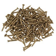 10mm Round Head Brass Copper Furniture Miniature Nails Pack of 100