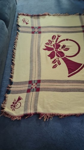 Christmas Throw Blanket 100% Cotton 50" x 60" - Picture 5 of 12