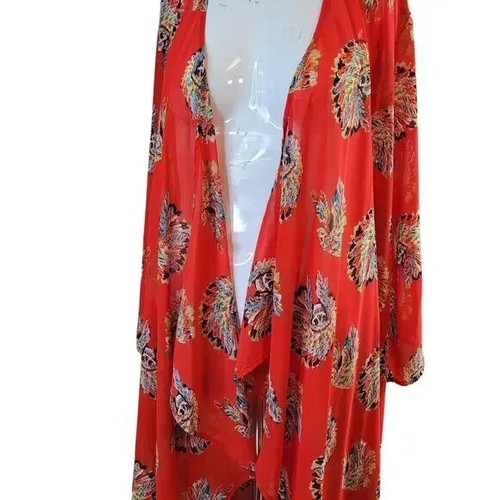 Giddy Up Glamour S/M Kimono Cardigan skull head dress Cowboy Southwest Print - Picture 5 of 10