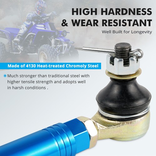Barra de amarre Chromoly Tierods junta de extremo para Yamaha Banshee 350 1988-2006 Kodiak 1999 - Imagen 2 de 8