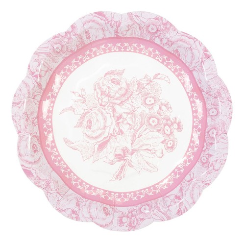 Afternoon Tea Party Plates Luxury Vintage Style Floral Paper Plates Assort x 12 - Picture 11 of 15