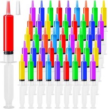 Gelatin Shot Syringes 100 Pack with Tip Cap for Adults Kids 20ml Party Reusable