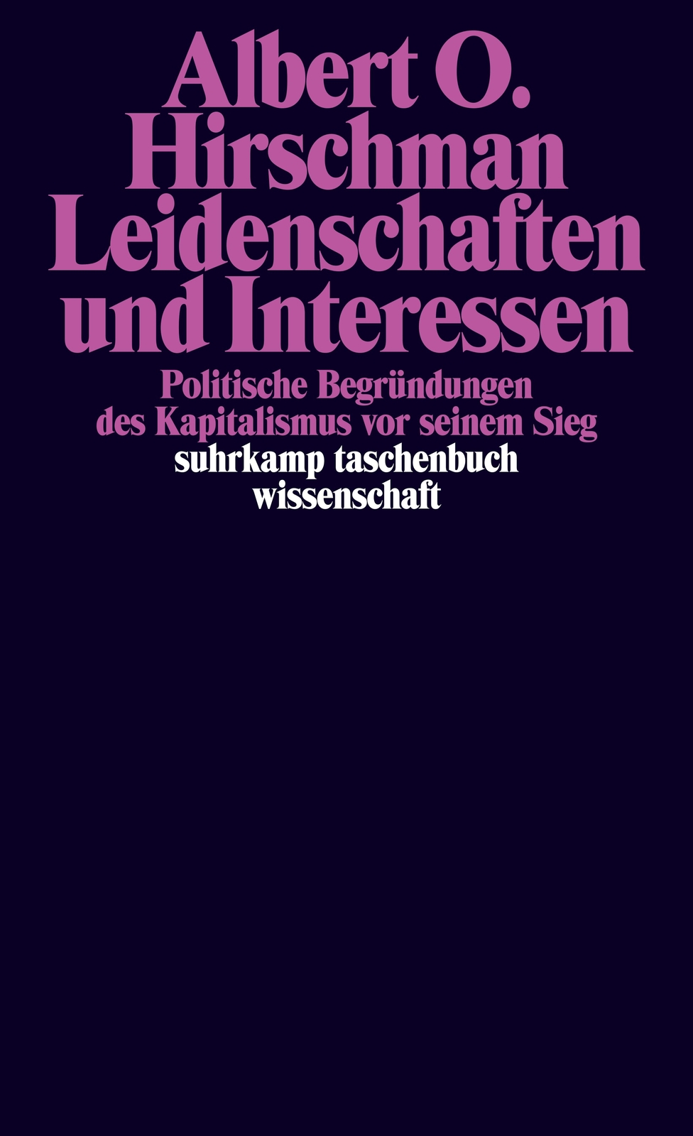 Thumbnail - Albert O. Hirschman; Sabine Offe / Leidenschaften Und Interessen