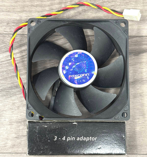 Foxconn Thermal Control DF0802512B1LN 80x25mm 8cm 3-Pin Case Cooling Fan 12V