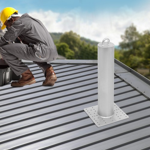Frontline Fall Protection Commercial Roof Anchor 24" H w/40 small holes& screws - Picture 2 of 15