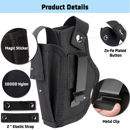 Universal Gun Holster Concealed Carry IWB OWB Pistols Pouch with Magazine Pouch - Picture 5 of 12