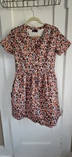 NWOT GAP women 02 button down dress tie waist short sleeves pockets 100% cotton