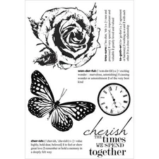 Treasured Moments Collection Clear Unmounted Rubber Stamps Kaisercraft CS246 NEW