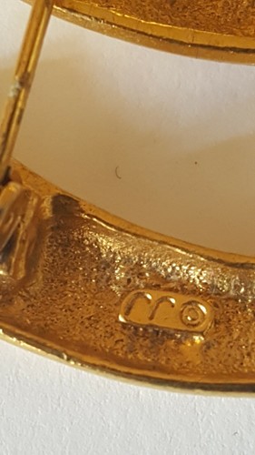 Vintage JJ Tornado Swirl 3" Gold Tone Brooch Pin #151 - Picture 3 of 4