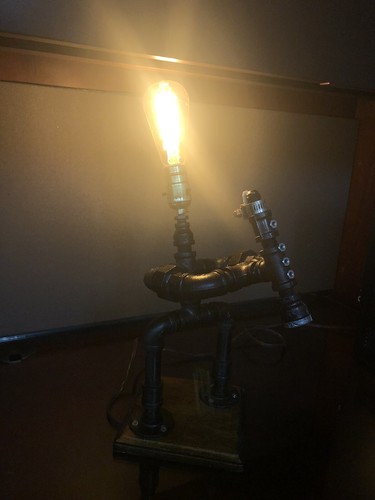 Industrial Steampunk Robot Playing Clarinet Table/Desk Light Art Design Pipe - Picture 6 of 9