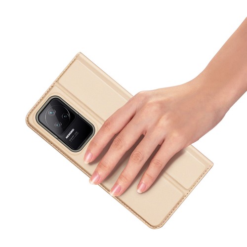 DUX DUCIS Skin Pro Faux Leather Wallet Flip Case Xiaomi Poco F4 / F4 5G - Gold - Picture 5 of 10