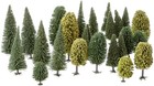 ,NOCH, Lot of 25 Trees 10 Deciduous Trees & 15 Firs 5 to 14cm...