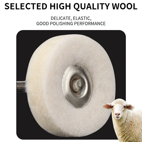 20Pcs 25mm Felt Polishing Buffing Pads Wheel Wool Dremel Rotary Tool for Metal - Picture 4 of 8