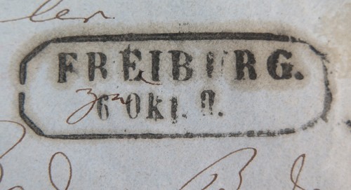 Vorphila German Postal HistoryFreiburg to Baden-Baden 1862 TPO M Baden 10c - Picture 6 of 7