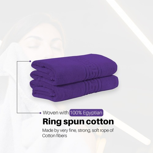 Juego de pacas de toallas Modawave 8 piezas 100 % algodón egipcio 600 g/m² toallas faciales de baño - Imagen 12 de 55