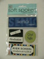 MAMBI Soft Spoken Dimensional Stickers SENIOR Grad Night NIP 