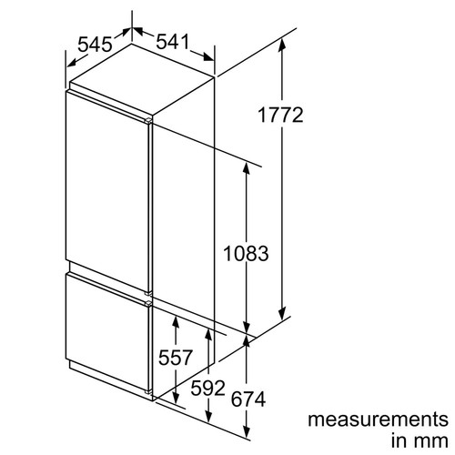 Neff N50 KI5872SF0G Integrated 70/30 Fridge Freezer - Picture 9 of 11