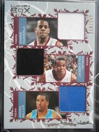 IGUODALA-DALEMBERT-MILLER #CTR-IDM 214/249 TRIPLE JERSEY 2006/07 TOPPS LUXURY   - Picture 1 of 2