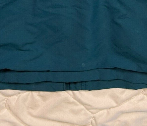 Vintage REI Womens Lined Overcoat Size 16 Blue Hooded Full Zip and Snap Pockets - Picture 13 of 14